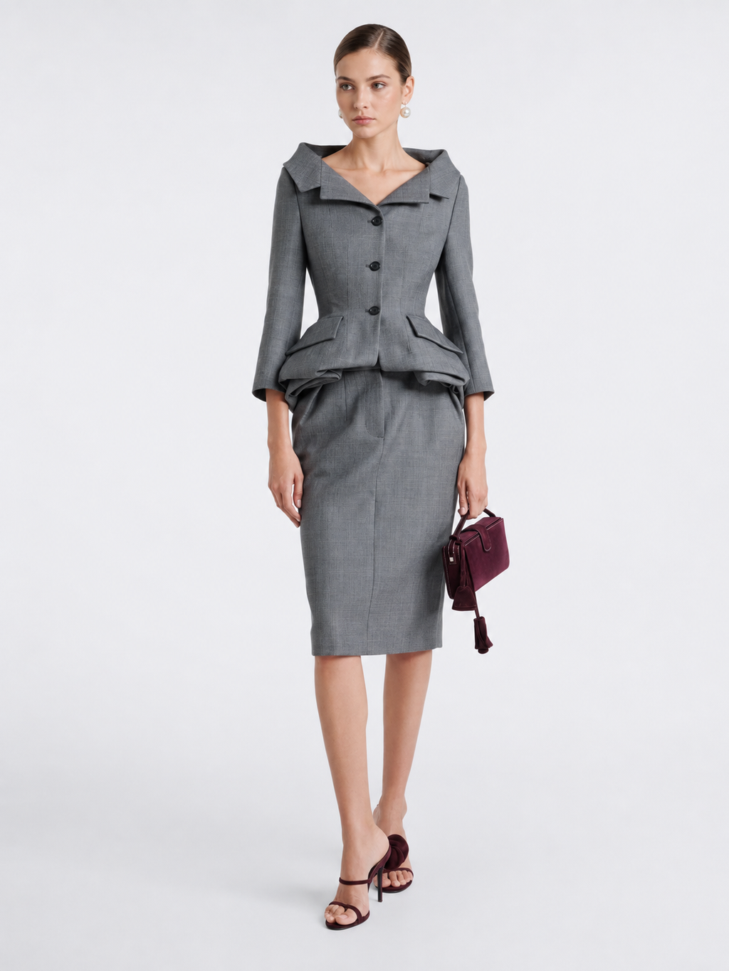 High Waist Straight Skirt