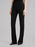 Classic High-Waist Tailored Straight-Leg Pants