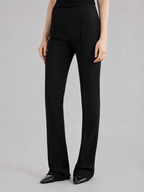 Classic High-Waist Tailored Straight-Leg Pants