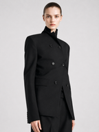Structured Double-Breasted Blazer