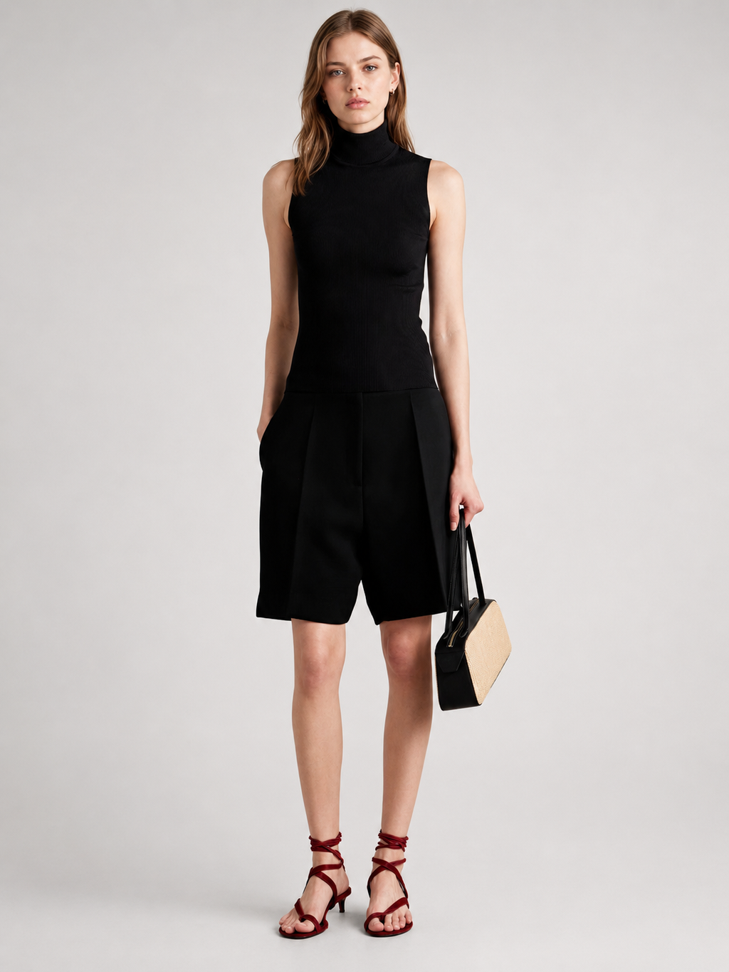 Tailored Pleated Bermuda Shorts