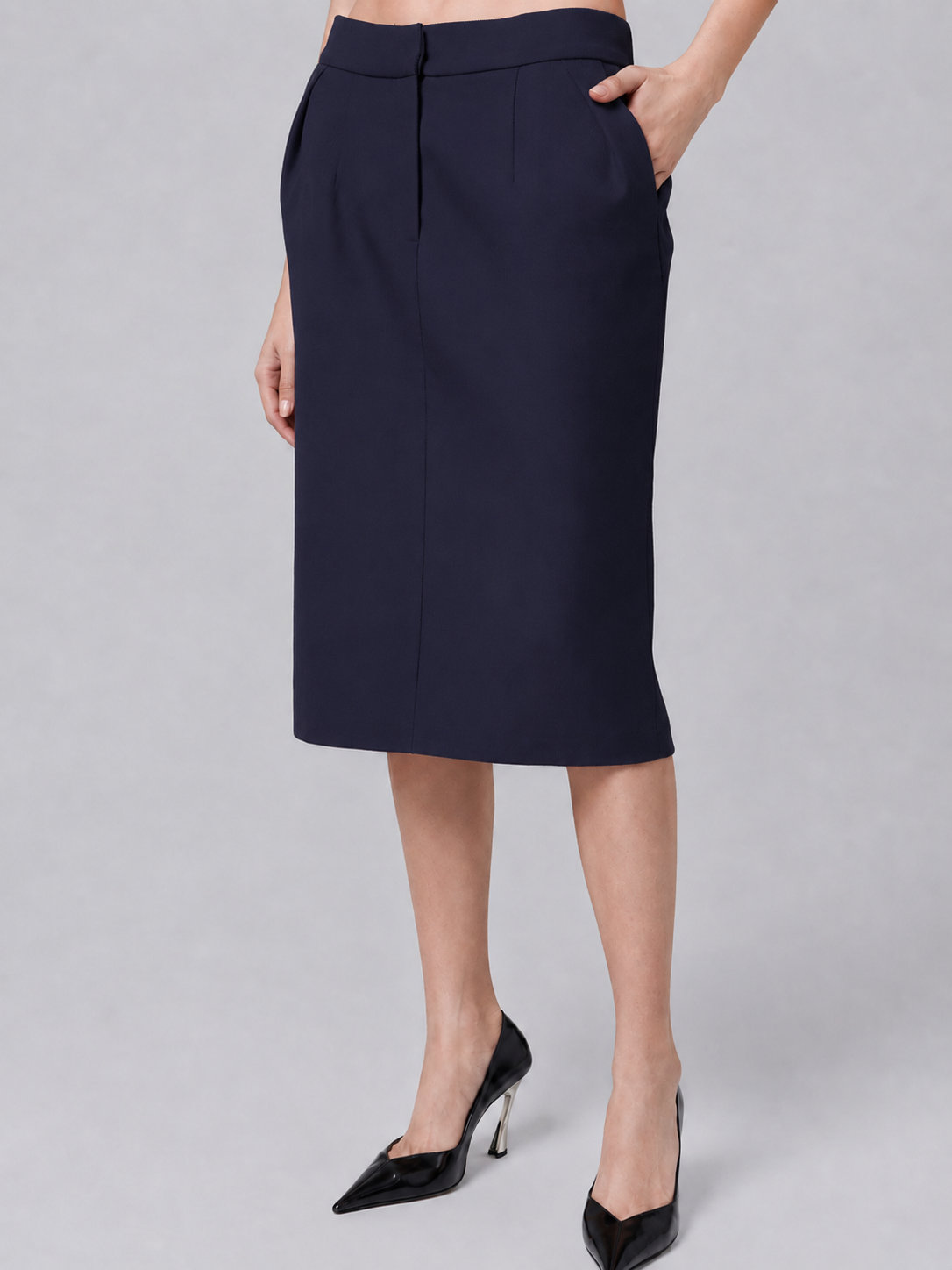 High Waist Straight Skirt