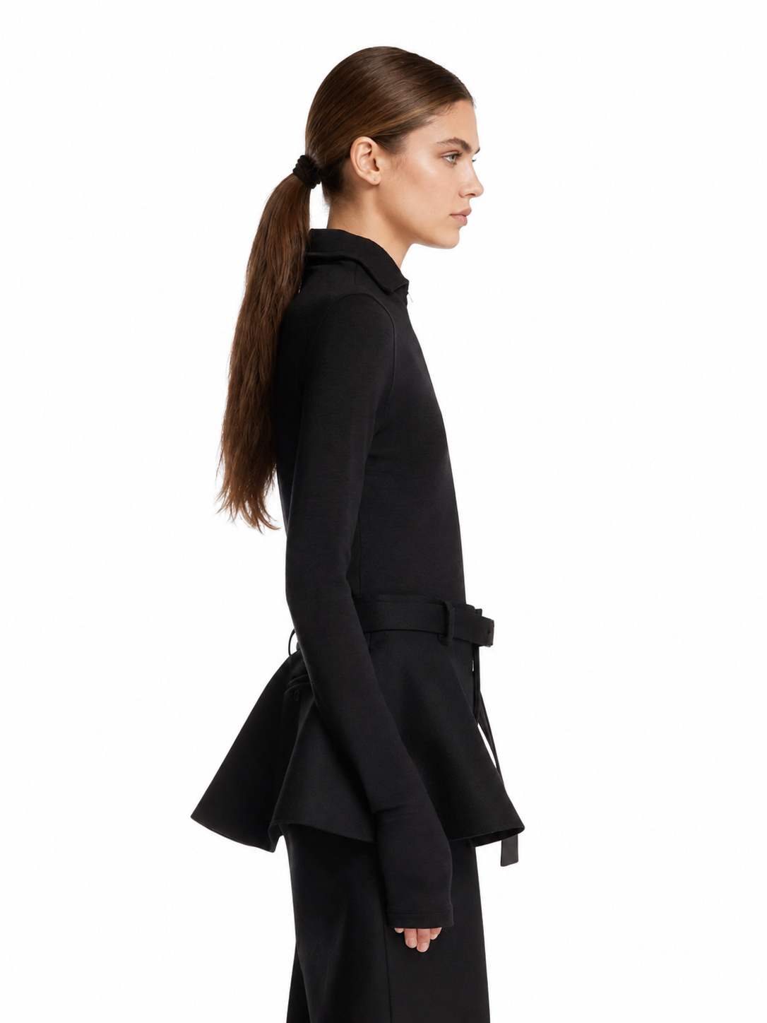 Slim-Fit Half-Zip Mock Neck Knit Top