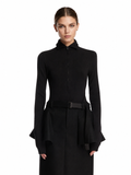 Slim-Fit Half-Zip Mock Neck Knit Top