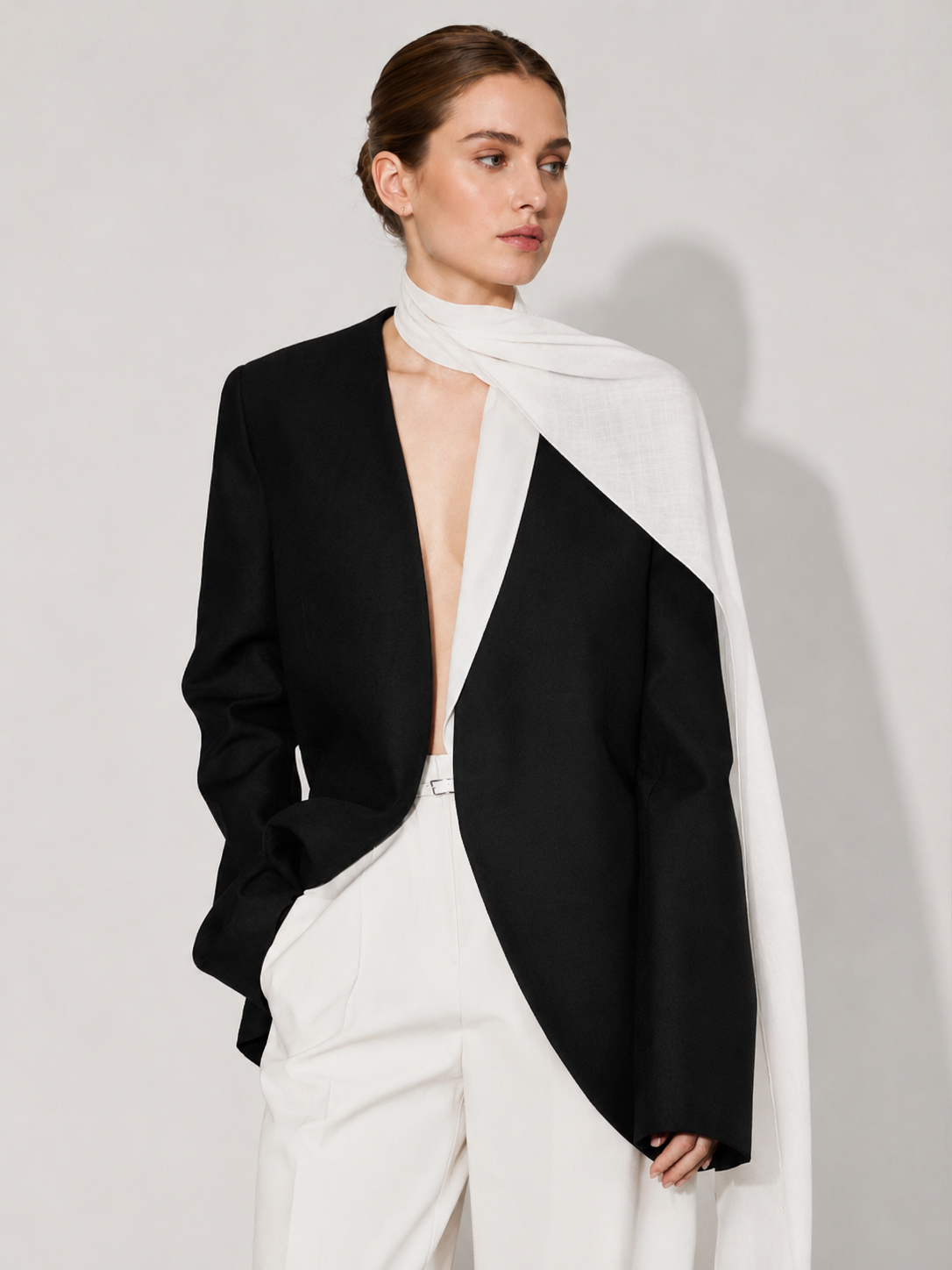 Minimalist Open Front Blazer Jacket