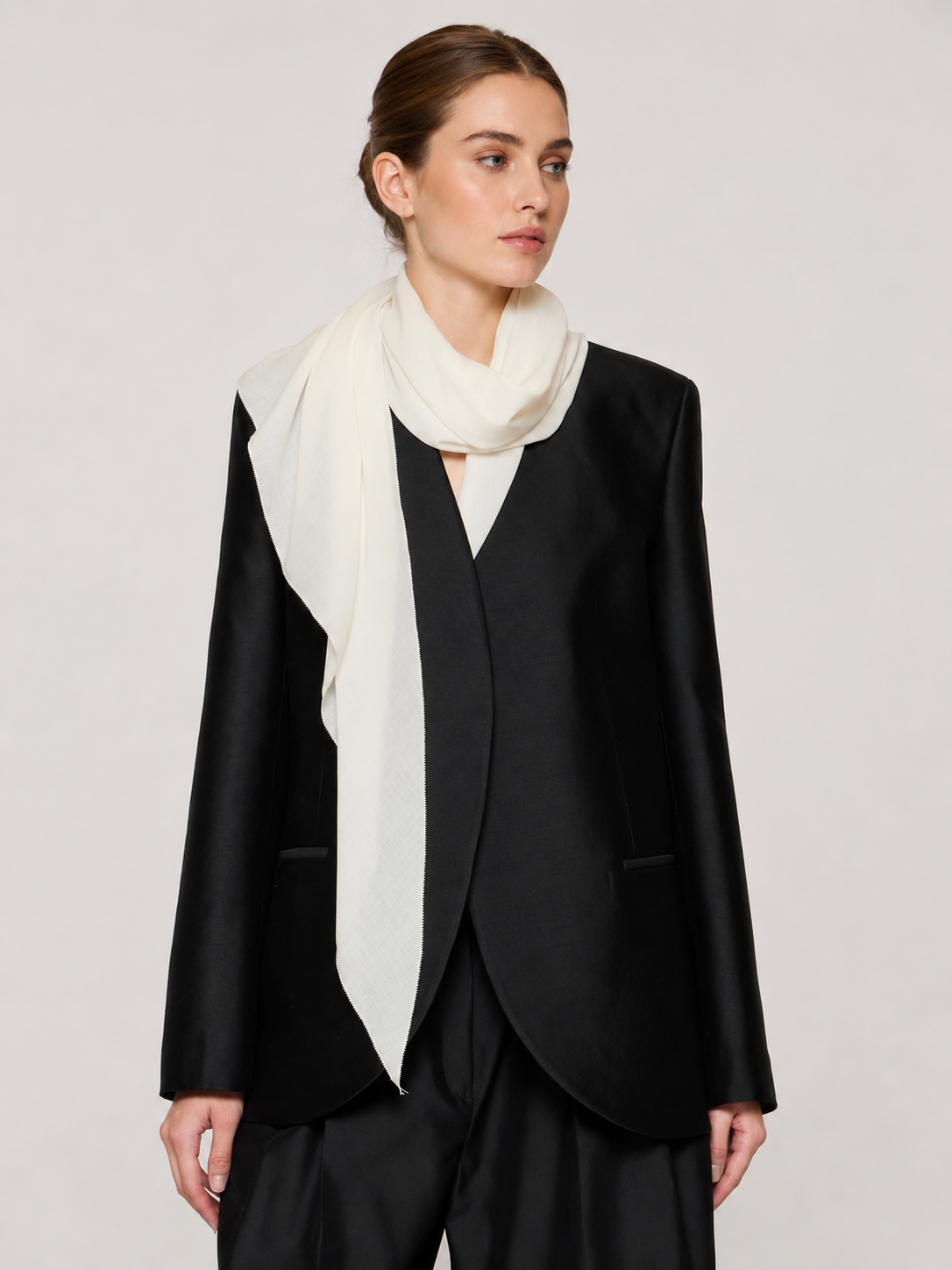 Minimalist Open Front Blazer Jacket