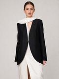 Minimalist Open Front Blazer Jacket