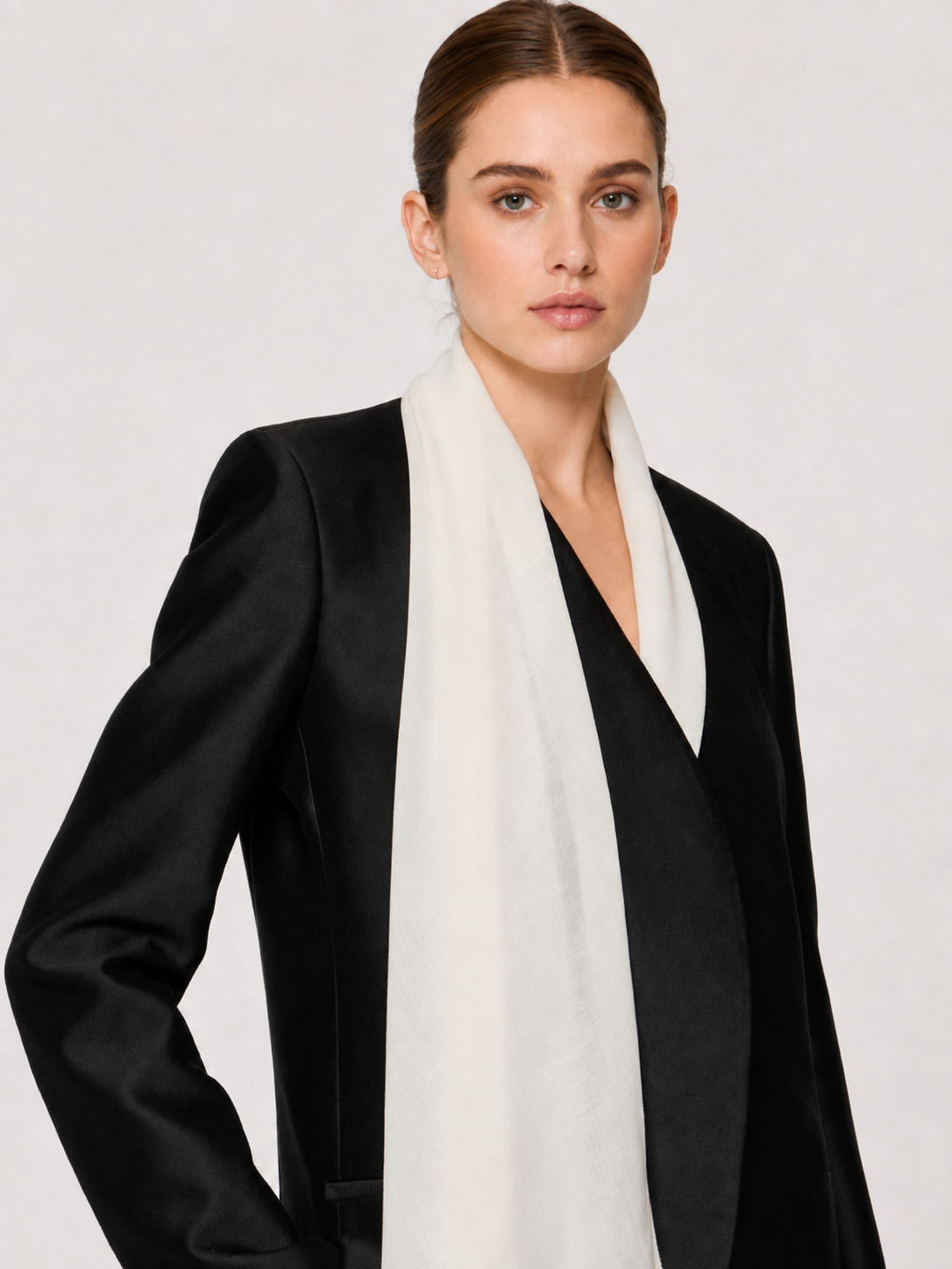 Minimalist Open Front Blazer Jacket