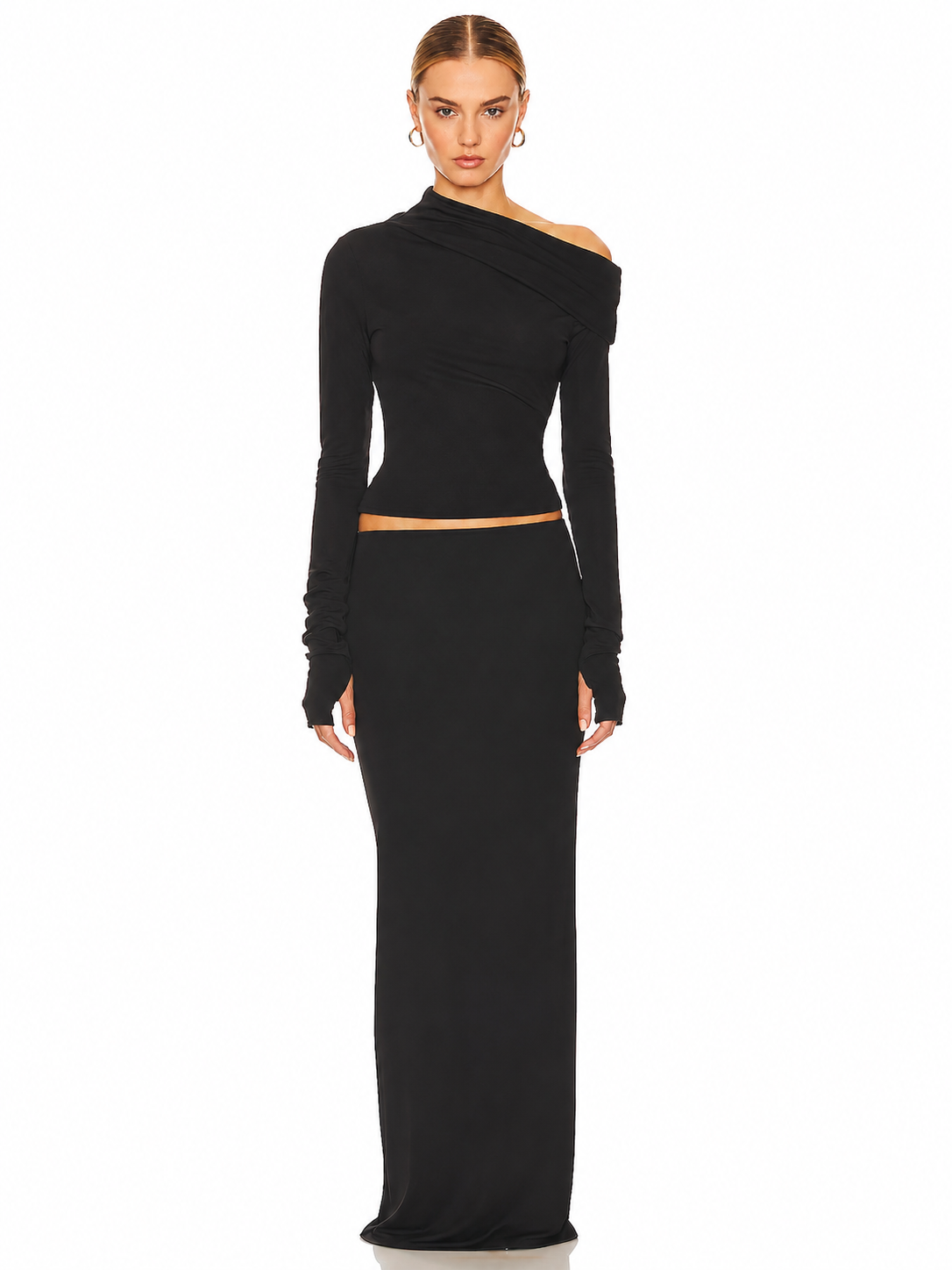 High Waist Minimalist Maxi Skirt