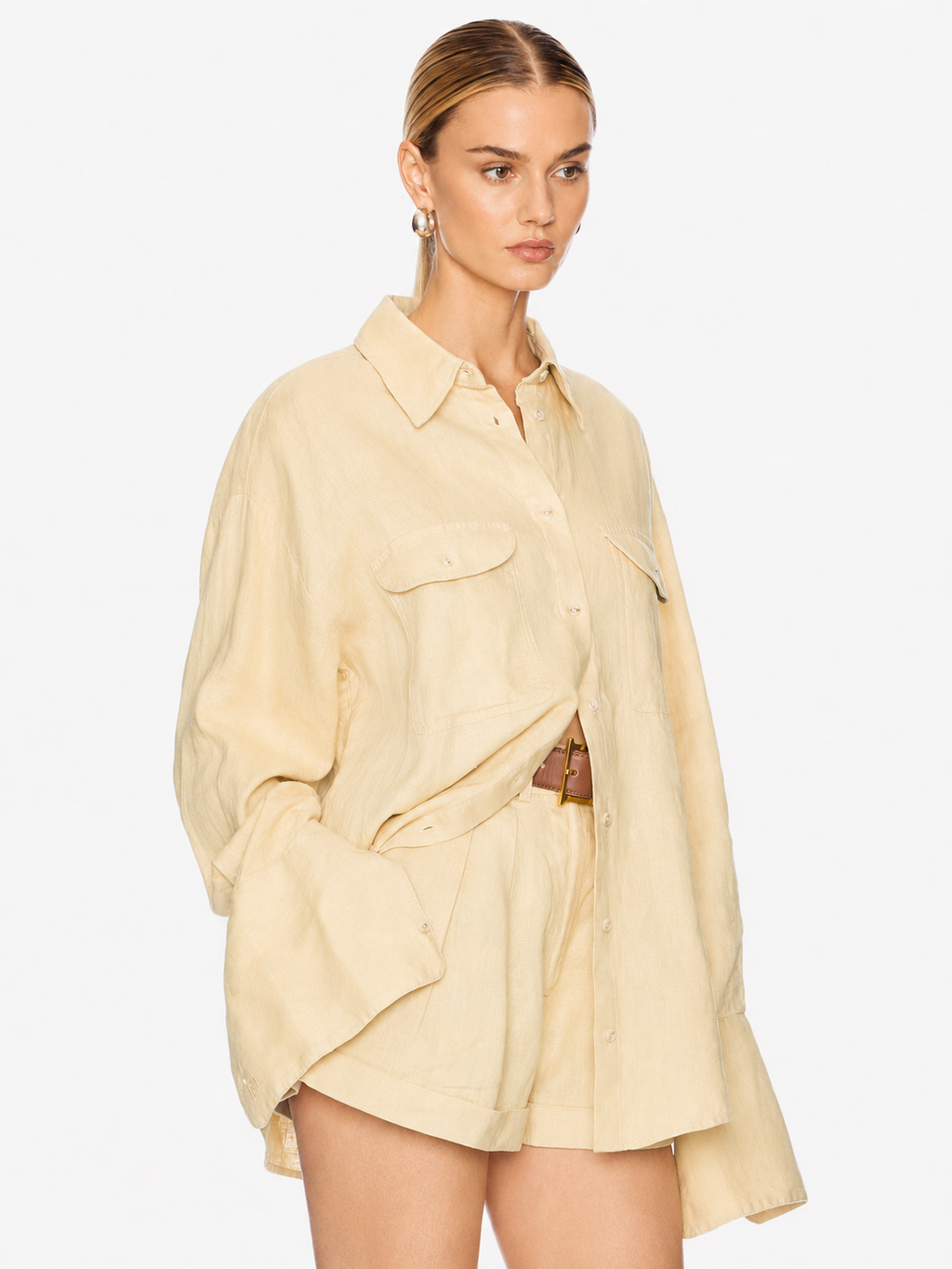 Relaxed Oversized Shirt & Shorts Set