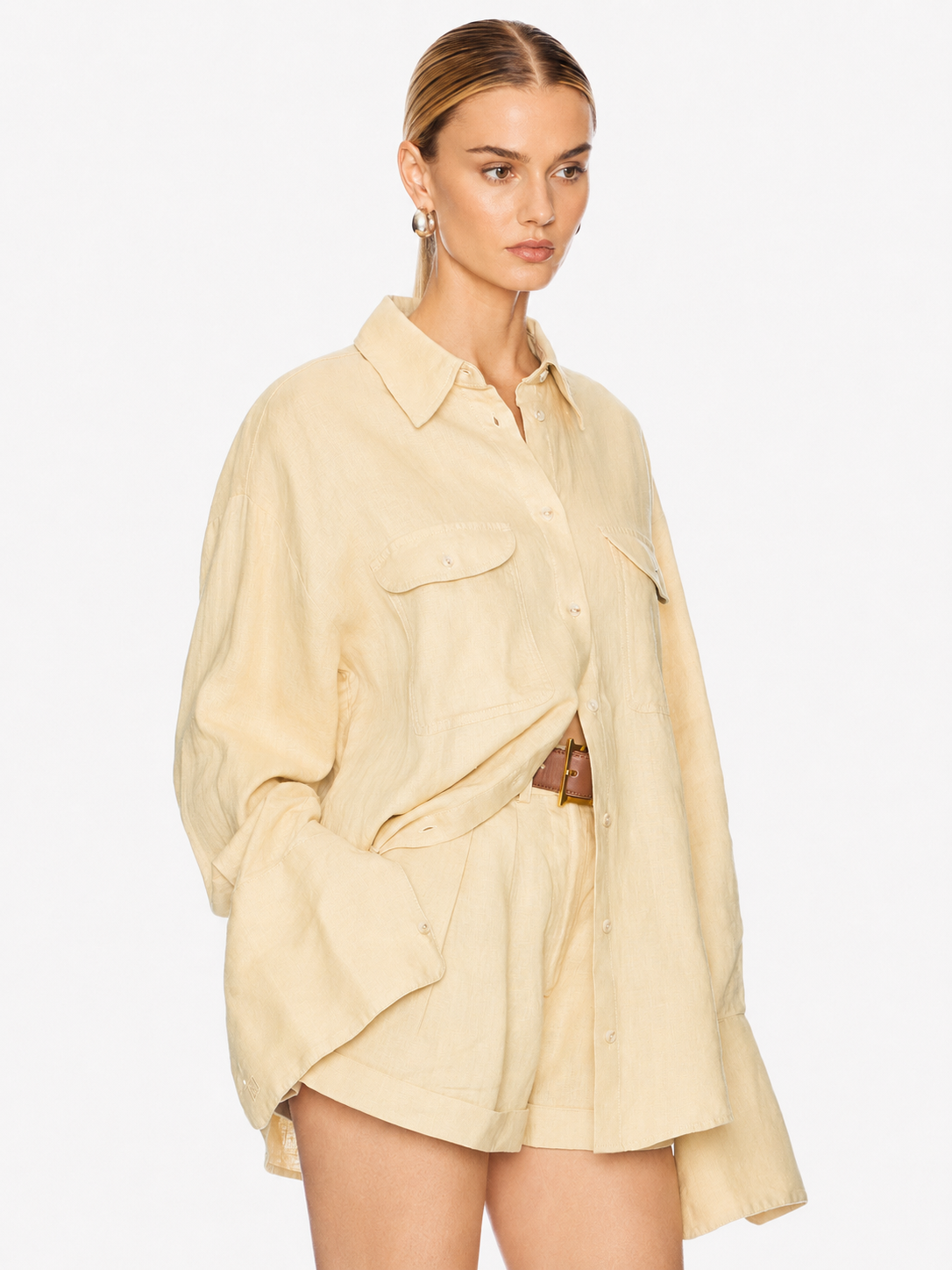 Relaxed Oversized Shirt & Shorts Set