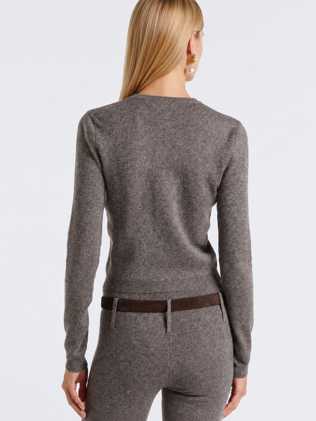 Textured Slim-Fit Button Cardigan