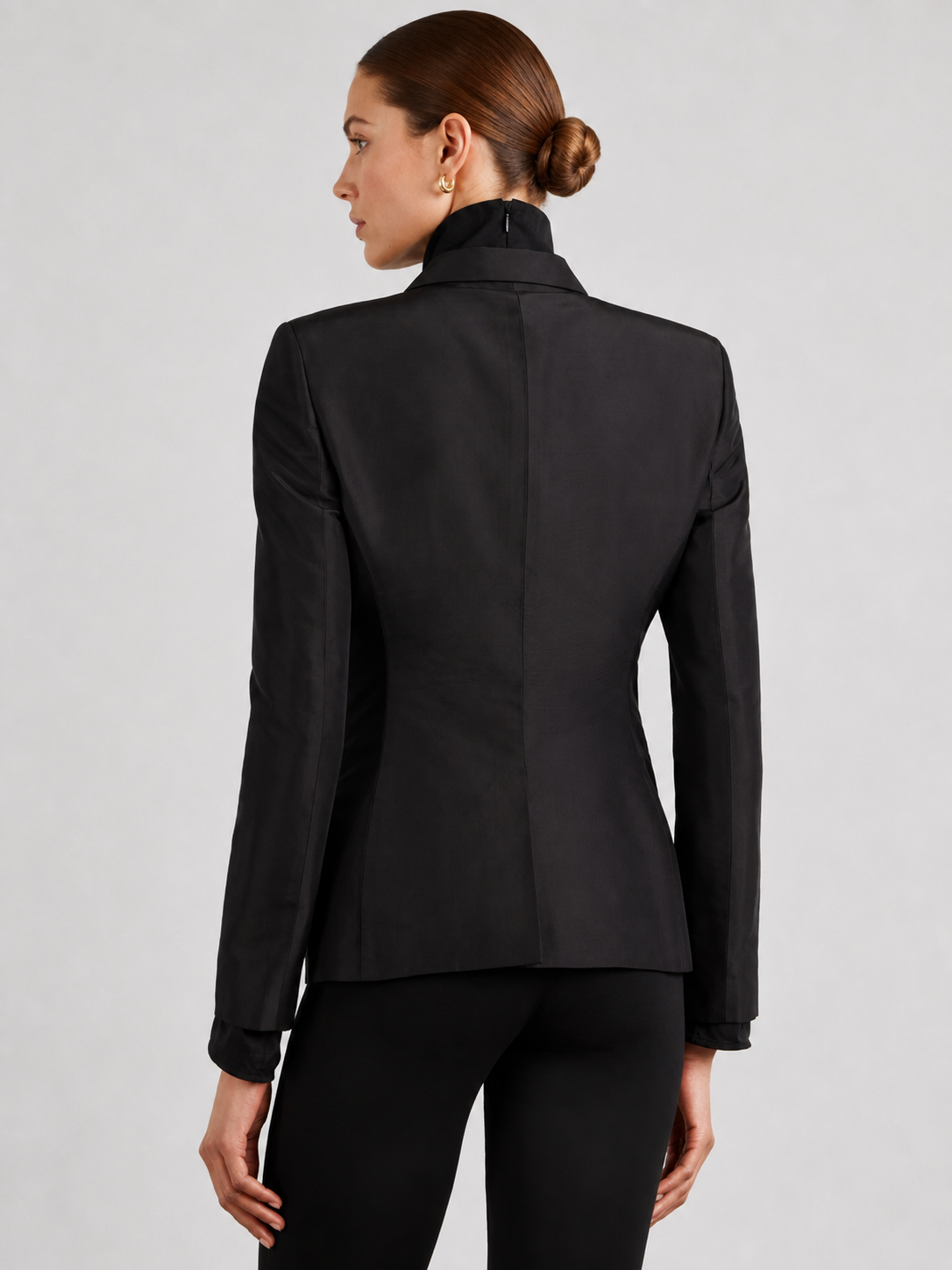 Ivory Satin Tailored Blazer