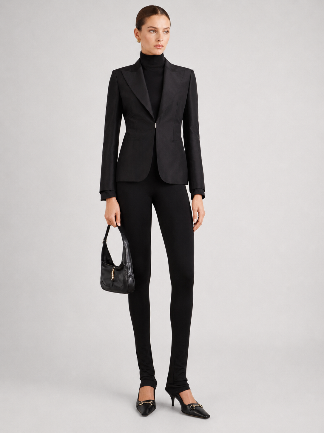 Ivory Satin Tailored Blazer