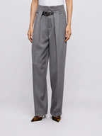 Belted Pleated Trousers