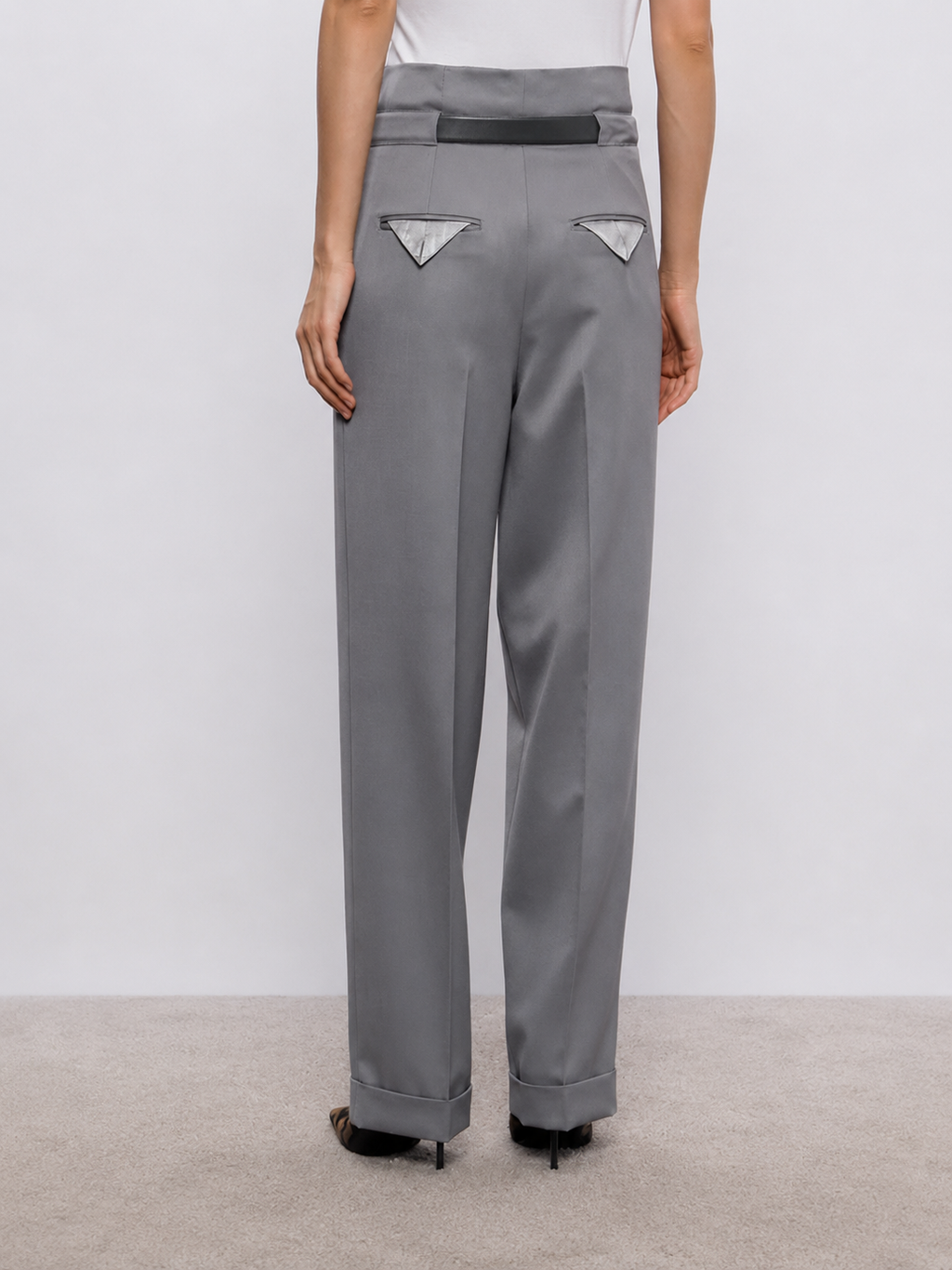 Belted Pleated Trousers