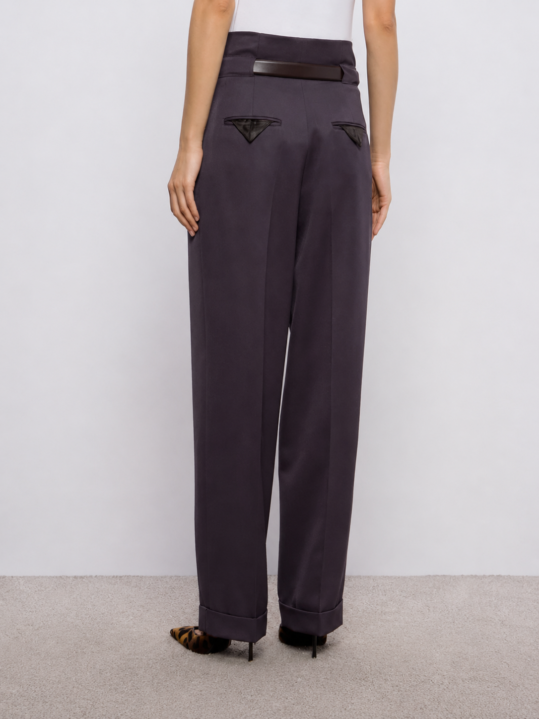 Belted Pleated Trousers