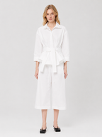 Belted Peplum Waist Shirt Jacket