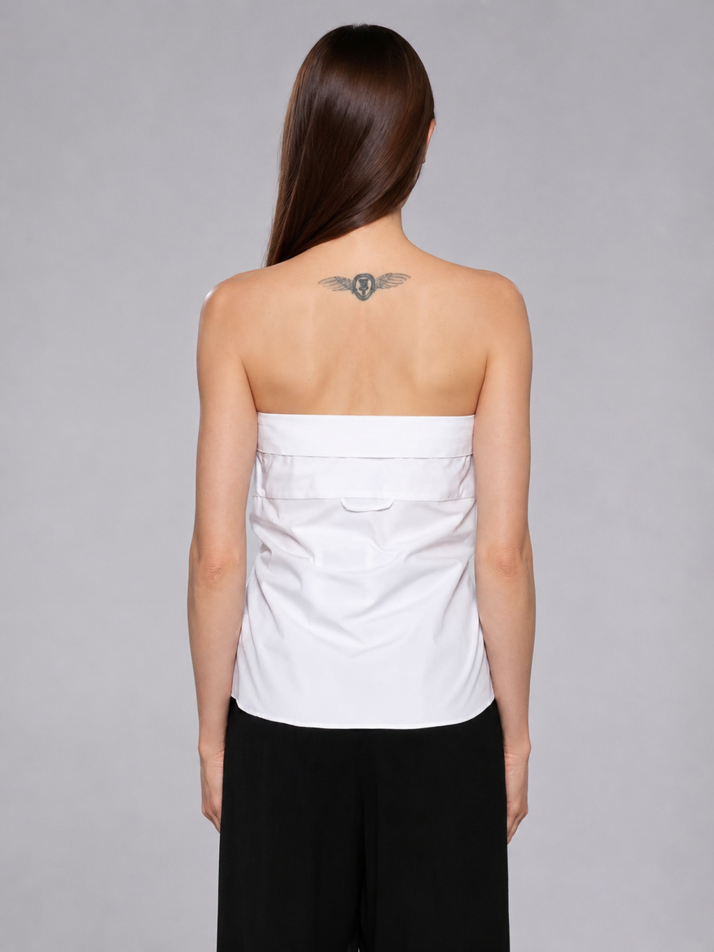 Strapless Twist Front Shirt Top