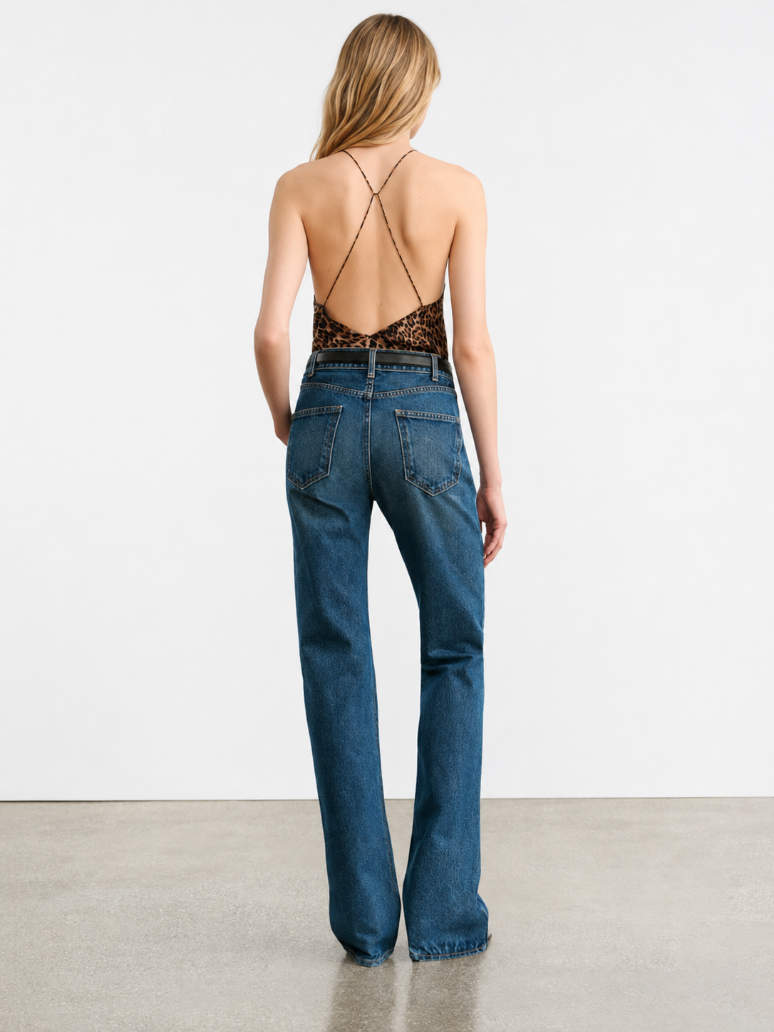 Leopard Print Open-Back Cami Top