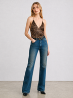 Leopard Print Open-Back Cami Top