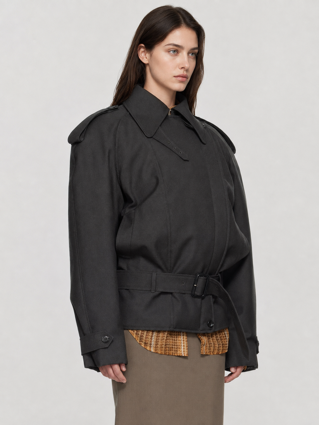 Belted Utility Cropped Jacket