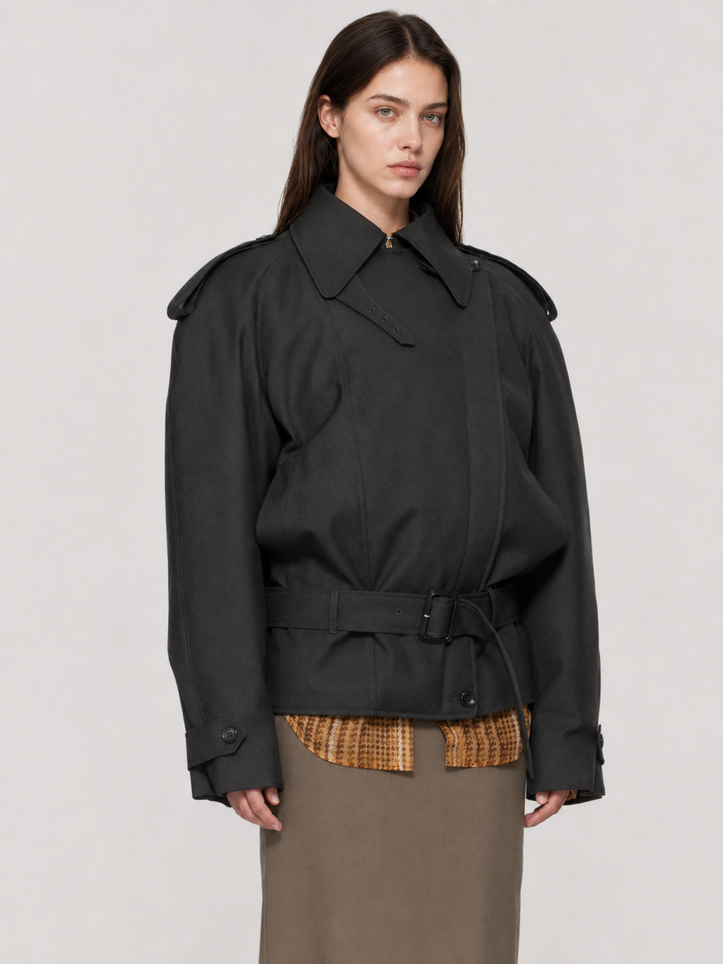 Belted Utility Cropped Jacket