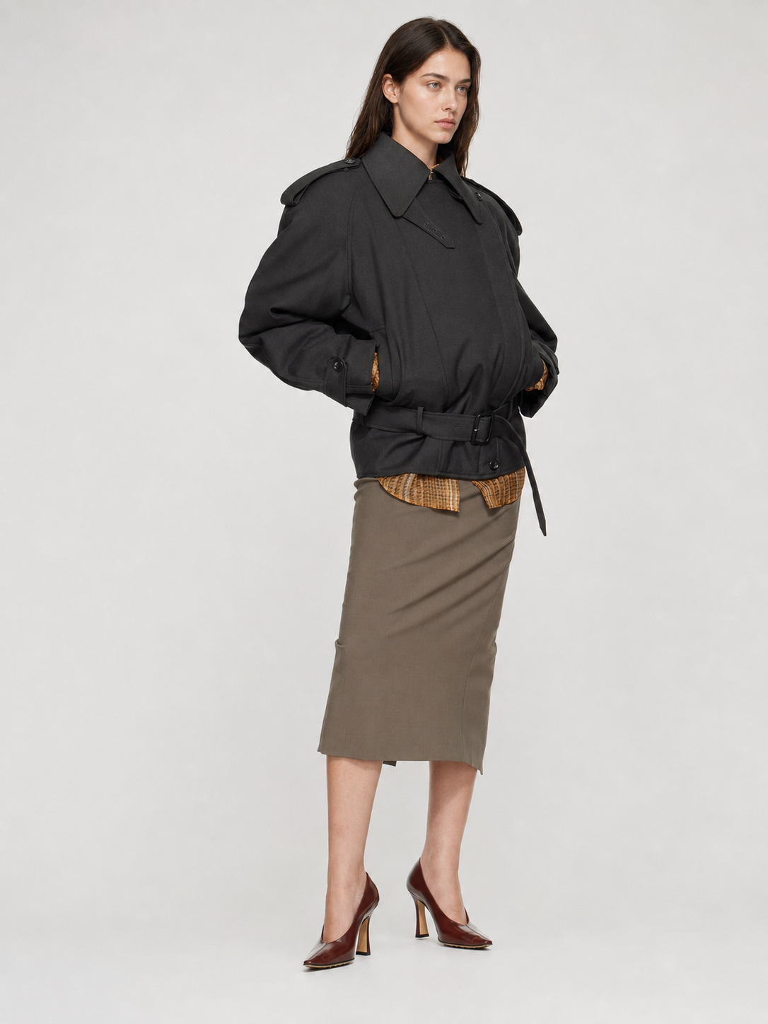 Belted Utility Cropped Jacket