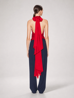 Scarf Halter Backless Top