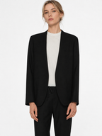 Minimalist Collarless Open-Front Blazer