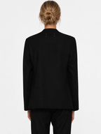 Minimalist Collarless Open-Front Blazer