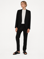 Minimalist Collarless Open-Front Blazer