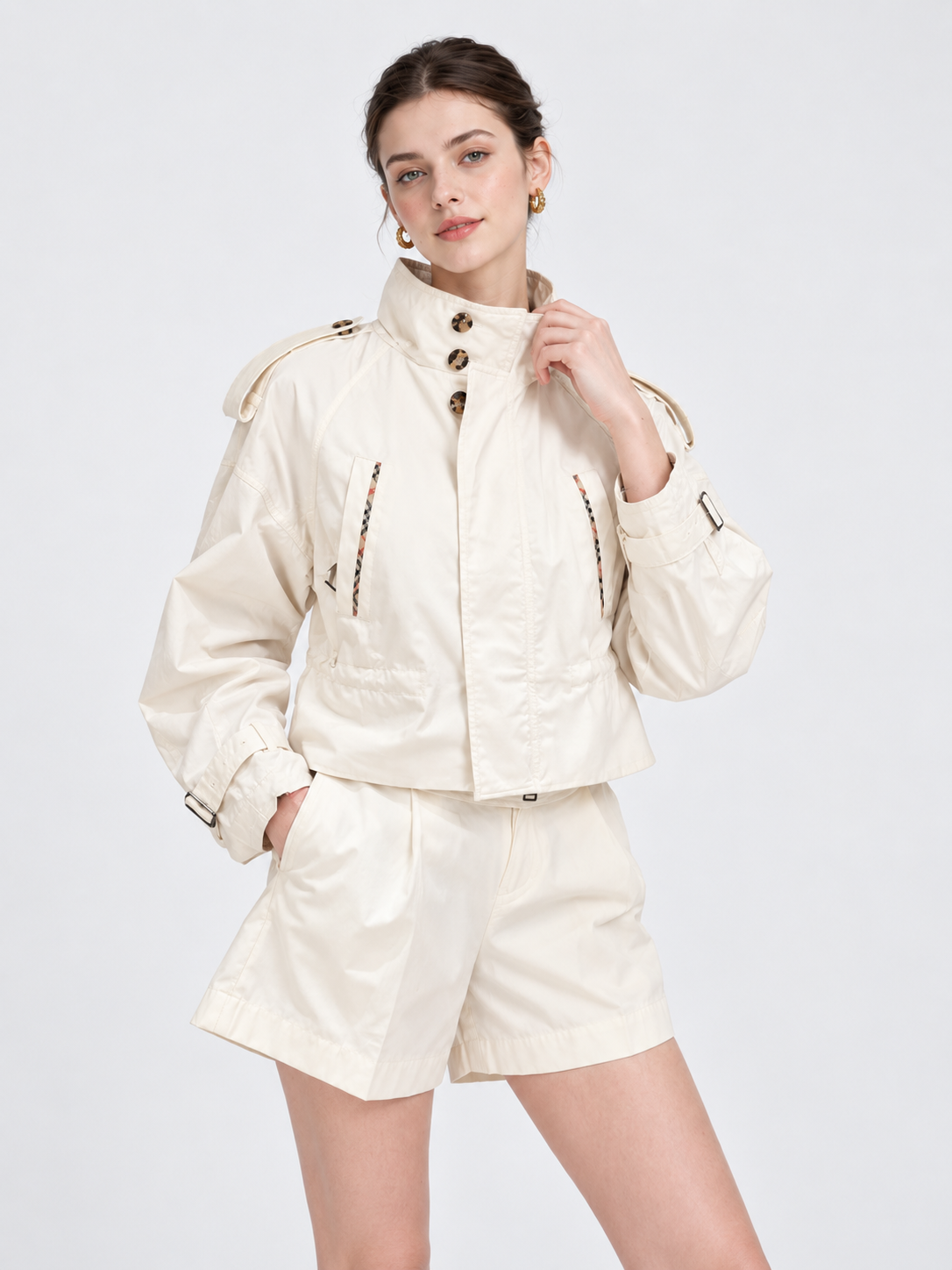 Cropped Trench Jacket