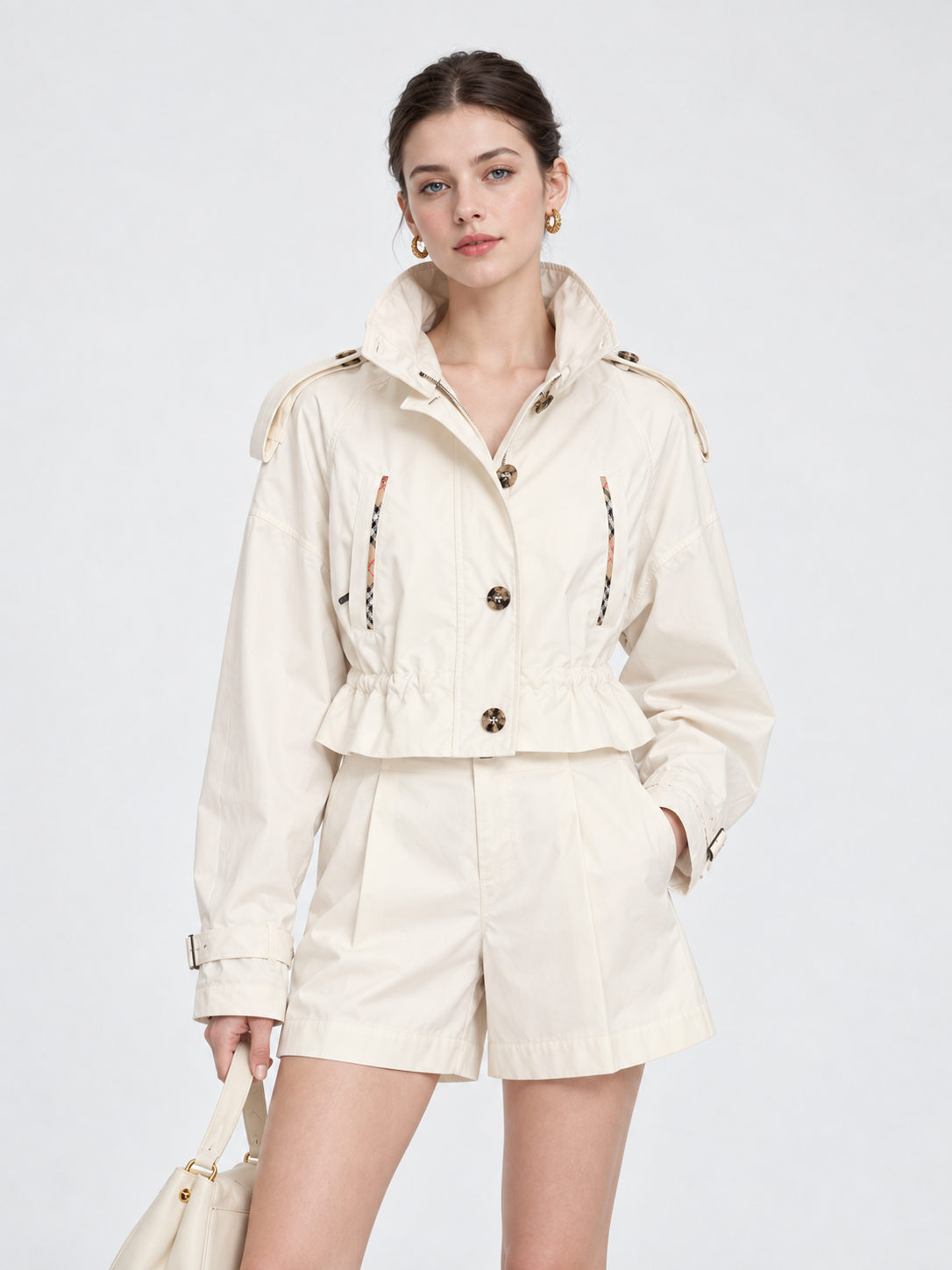 Cropped Trench Jacket