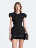 Structured Puff Shoulder Tailored Top