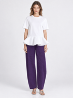 High Waist Purple Balloon Fit Jeans with Relaxed Silhouette