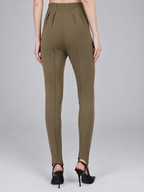 High Waist Slim Fit Split Hem Pants