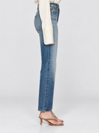 High Waist Straight Leg Denim Jeans
