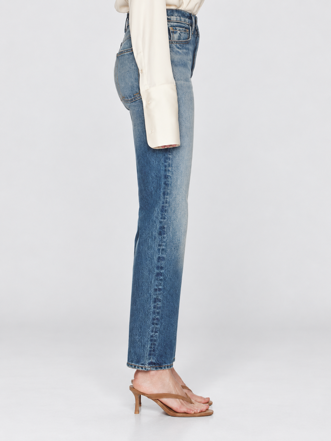 High Waist Straight Leg Denim Jeans