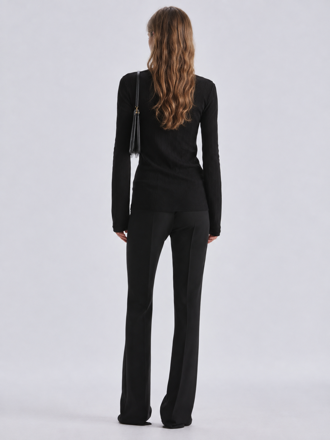 Ribbed Knit Long Sleeve Top