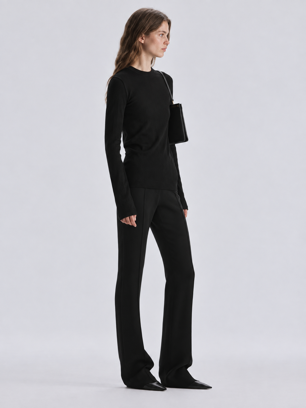 Ribbed Knit Long Sleeve Top