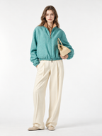 Minimalist Zip Up Jacket with High Neck Design