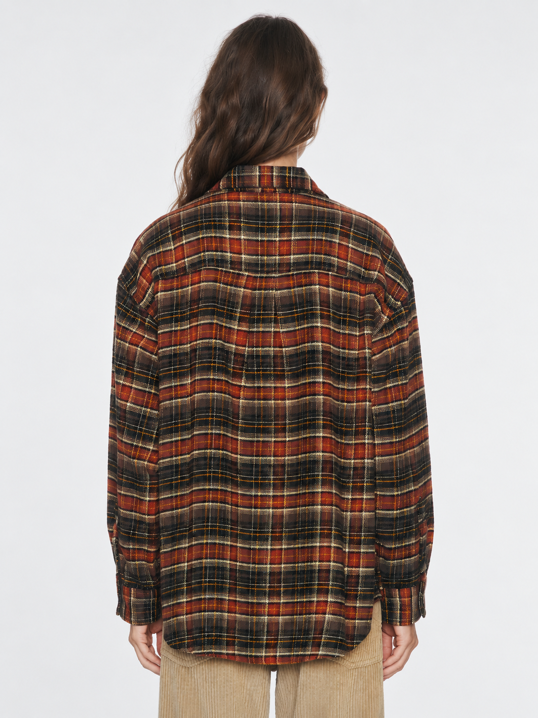 Vintage Plaid Oversized Shirt Jacket