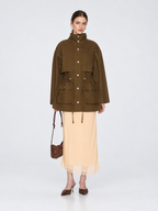 Utility Drawstring Waist Jacket