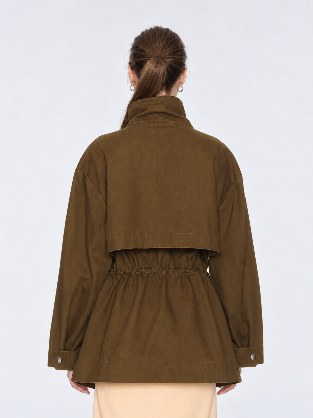 Utility Drawstring Waist Jacket