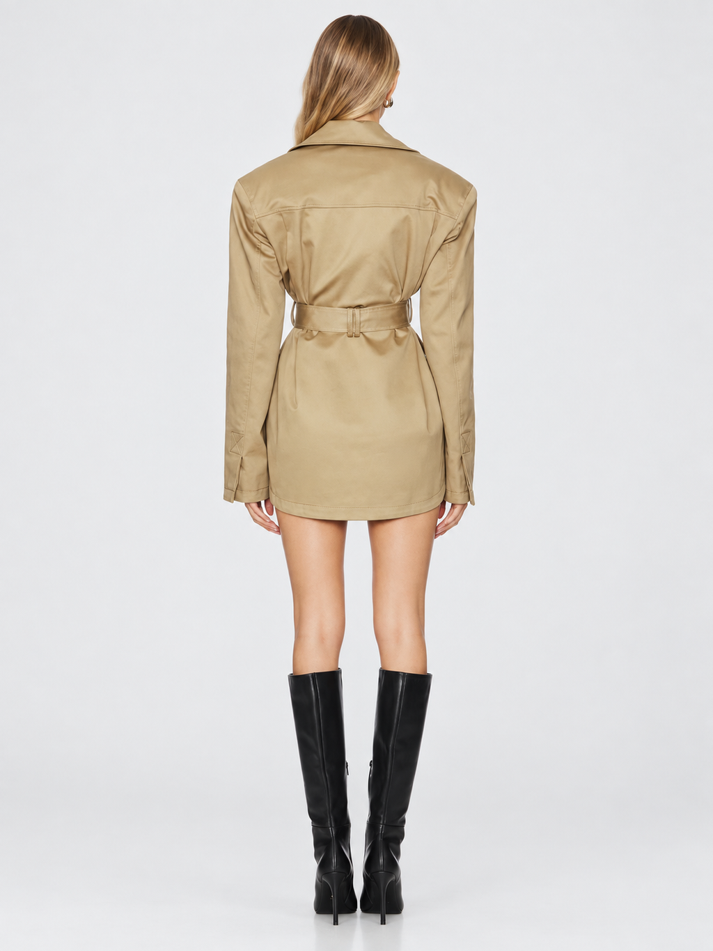 Belted Utility Shirt Jacket