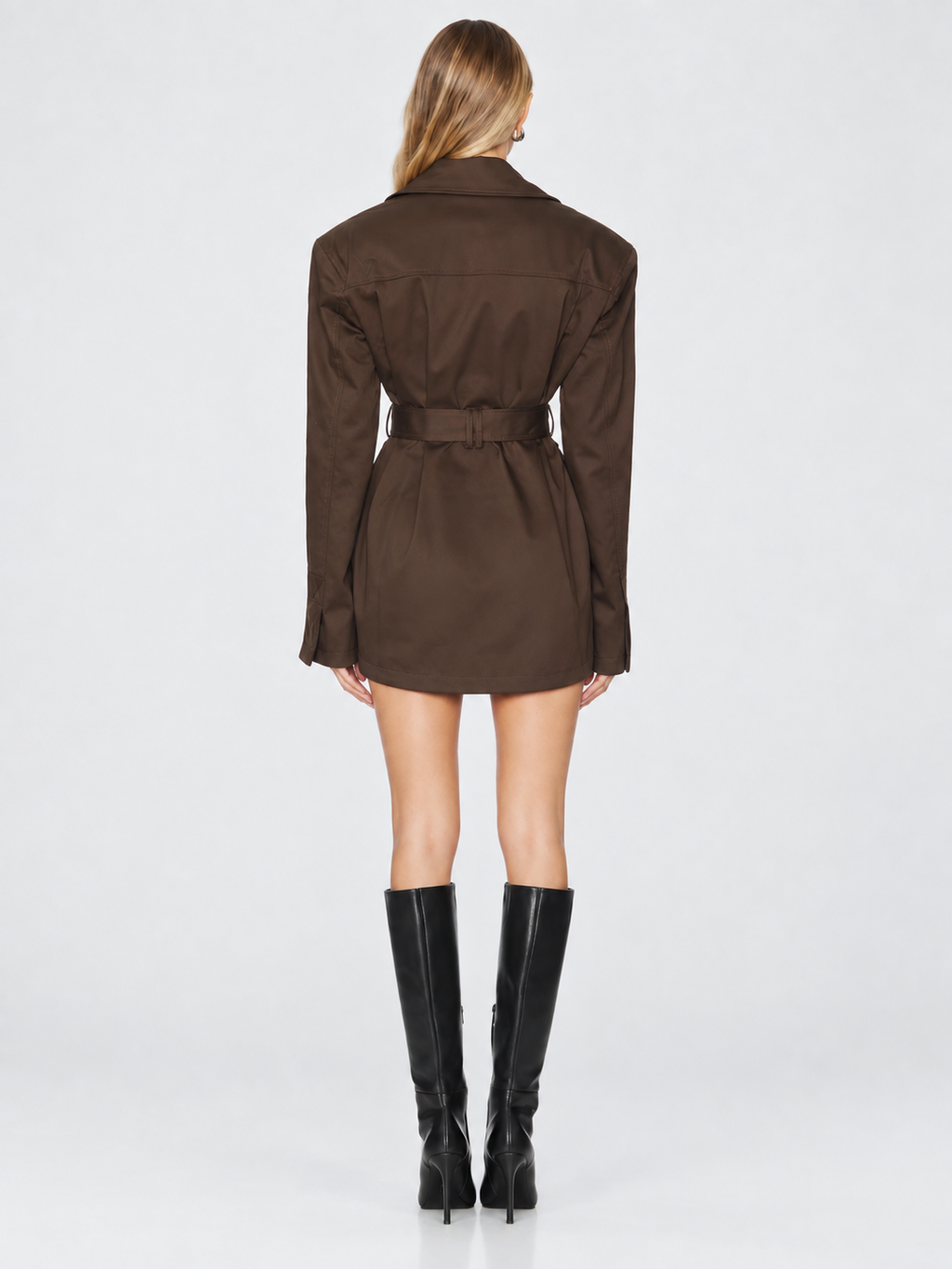 Belted Utility Shirt Jacket