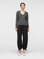 Ruched Scoop Neck Knit Top