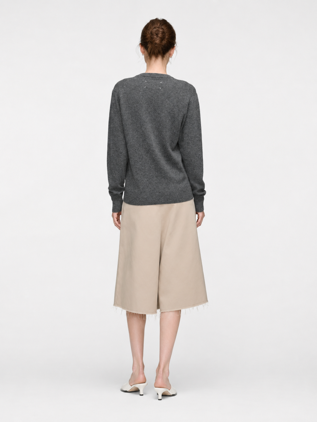 Ruched Scoop Neck Knit Top