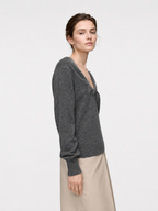 Ruched Scoop Neck Knit Top